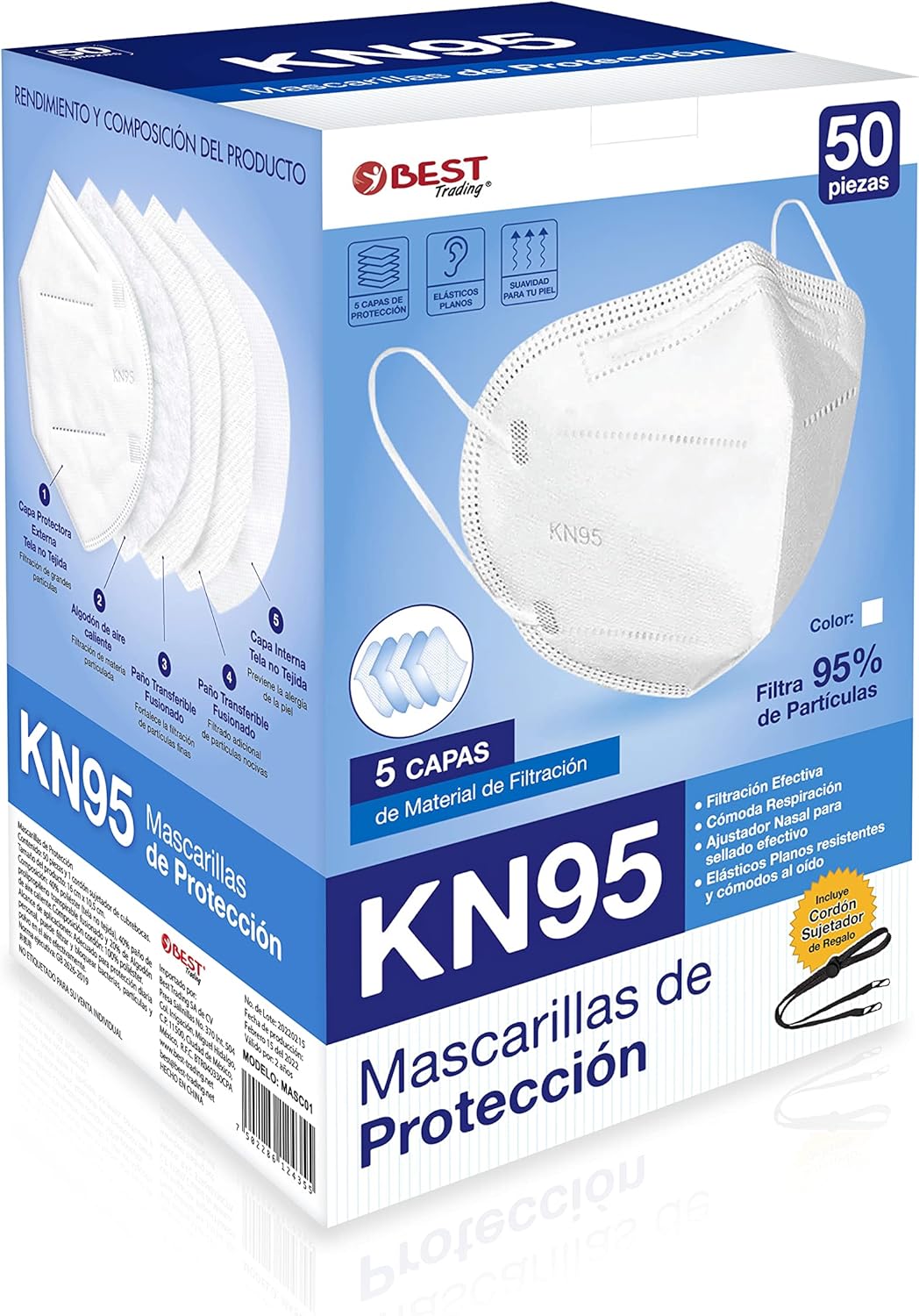Mascarillas KN95 Caja x50